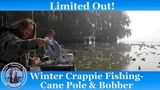 Winter Crappie on Newnans Lake, Florida with a Cane Pole & Bobber