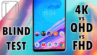 [BLIND TEST] 4K vs QHD vs FHD - Smartphone Screen Resolution Comparison