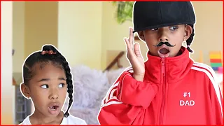 Transforming Into Daddy to Trick My Little Sister | Pretend Play