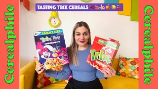 #Cerealphile tasting and rating Trix cereals - Trolls world tour with marshmallows and classic Trix