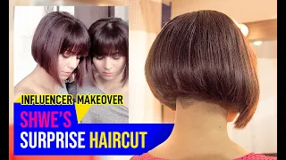 The most awaited Surprise Haircut | Undercut Bob with Bangs | NYNY Unisex Salon