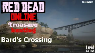 Red Dead Online. Treasure hunting. Bard's Crossing. Карта сокровищ Бардс Кроссинг