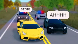 He Wanted To Street Race Me.. Then He Got Arrested.. (Roblox)