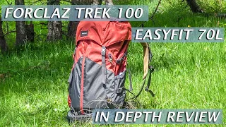 Durable and Versatile Backpack with Rigid Spine - FORCLAZ  TREK 100 EASYFIT 70L Review