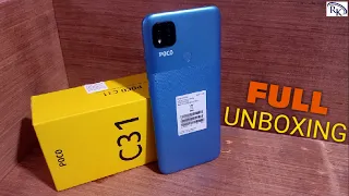 Poco C31 Unboxing || Super Fast Fingerprint || 5000 mAh battery 10 watt charger