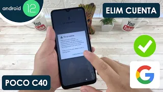 Eliminar Cuenta de Google Xiaomi Poco C40 | Android 12 | Método 2