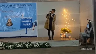 A Chinese  comedian Mr Lungo A back in 7th winter fest cum Advent Christmas program NUSU-KC