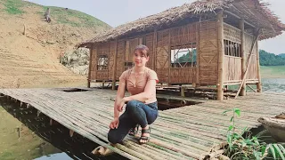 The girl who built a bamboo yard, Floating house on the lake, Farm life.