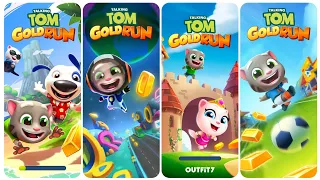 Talking Tom Gold Run Las Vegas Update vs Wacky Planet Update vs Medieval vs Football Update Gameplay