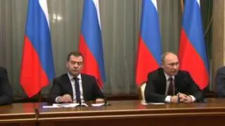 Dec 27, 2012 Russia_President Putin congratulates Medvedev on successful work