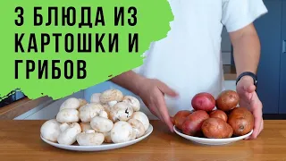 У ВАС ЕСТЬ картошка и грибы? Приготовим блюда ТРИ! Постные и веганские рецепты.