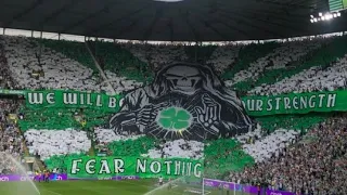 AMAZING CELTIC FANS TIFO VS RANGERS / CELTIC 2-1 RANGERS