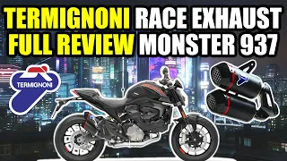 Ducati Monster 937 Termignoni Exhaust Review (EPIC EXHAUST SOUND!!)