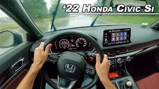 Why I Love Driving In Rain - 2022 Honda Civic Si  (POV Drive Binaural Audio)