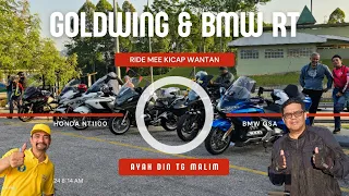 Honda Goldwing & BMW R1250RT ride Mee Kicap Wantan Ayah Din Tg Malim with Korean Rider