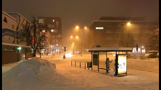Snow Storm ! Blizzard! In Helsinki Finland! Heavy Snowfall! #helsinki #snowstorm #blizzard #finland