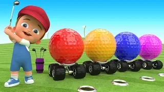 Golf Balls 3D for Kids Children Toddlers Games | Little Baby Fun Play Golf Game Learning Colors