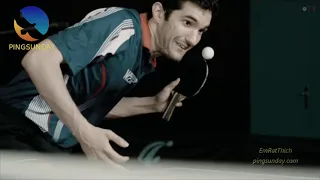 table tennis serve of the pro player