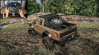 Ford F150 Raptor | Offroading | Snowrunner | Thrustmaster Steering Wheel