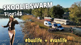 VAN LIFE meets BUS LIFE! 🌴 Skoolie Swarm Florida 2024