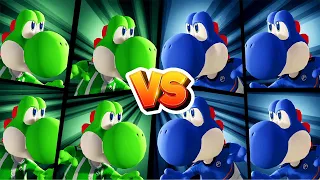 Mario Strikers Battle League - EVERYONE IS YOSHI - Team Green Yoshi Vs Team Blue Yoshi