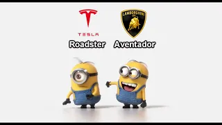 Tesla Roadster vs Lamborghini Aventador