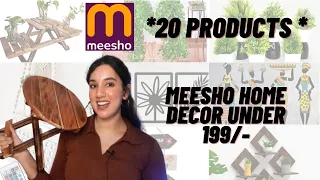 #meeshohaul *20 PRODUCTS* Mind Blowing Randon HOME DECOR Finds From Meesho Under 199rs