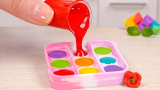 Sweet Miniature Pop It | Fancy Miniature Rainbow Fruity Chocolate  Making | Easy Making Mini Dessert