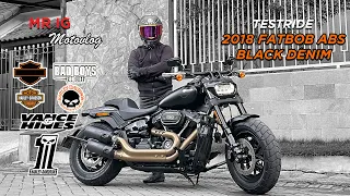 MOTOVLOG: KASTA TERTINGGI HARLEY FATBOB! 2018 FATBOB BLACK DENIM ABS