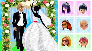 Wrong Wedding Ladybug & Cat Noir Marinette & Adrien Couple in Love Miraculous Wrong Puzzles