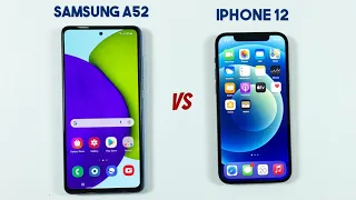 Samsung A52 vs iPhone 12 - SPEED TEST!!