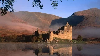 Kilchurn Castle  and Loch Awe, Scotland from the air with Yuneec Typhoon H drone