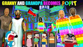GRANNY And GRANDPA Become POPIT | Granny Kidnap Doraemon Nobita Gian And Friend | Doraemon Vs Granny