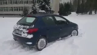 peugeot 206 in the snow