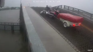 Daytona Bike Week 2022 motorcyclist dumps bike on Main Street bridge