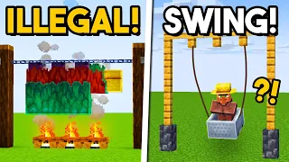 Minecraft: 10+ Illegal Build Hacks & Ideas!