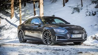 2018 Audi S5 (354 HP) - fun with the snow, start up sound, launch-control acceleration