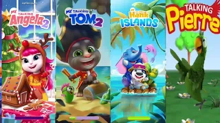 My Talking Tom 2 vs My Talking Angela 2 vs My Talking Hank islands vs My Talking Pierre Gameplay