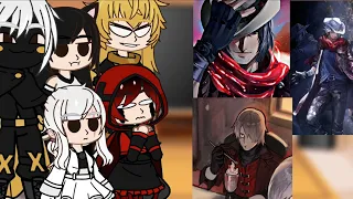 Rwby(My Au) React to DMC | Dante | +My Oc(From Rwby)