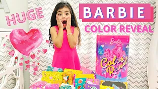 BARBIE COLOR REVEAL slumber party - 50 surprises!