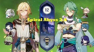 Kaveh Hyperbloom & Baizhu Hyperbloom | Spiral Abyss 3.6 Floor 12 9 Stars | Genshin Impact