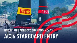 The 36th America’s Cup | Starboard Entry Stern Camera | 🔴 LIVE Day 3
