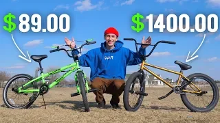 $80 WALMART BMX BIKE VS $1400 BMX BIKE (WHAT'S THE DIFFERENCE?)