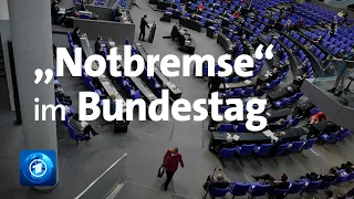 Bundestag: Intensive Debatte über "Notbremse"