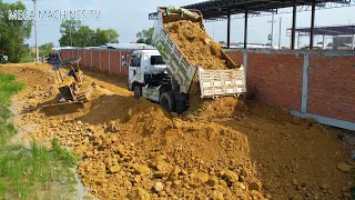 NEW PROJECT ! CONSTRUCTION OF ROADS NEW ! BULLDOZER KOMATSU MINI PUSH SOIL