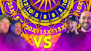 EPIC SLOT BATTLE SPECIAL!! Fruity Slots vs Hideous Slots!!