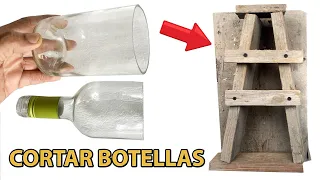 como cortar botellas de vidrio| sin electricidad, ni hilo, ni cortador