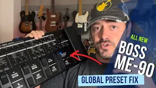 New BOSS ME-90 multi effects. How to adjust the Boss me90 global presets. #bosspedals #guitar