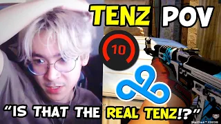 TENZ SECRETLY PLAYING CSGO? - Level 10 FACEIT w/ Fans POV Demo | CLOUD9 TENZERA MODE!?