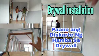 Paano mag Drywall or Partition wall Gamit ang Metal Stud at Gypsum Board 👍